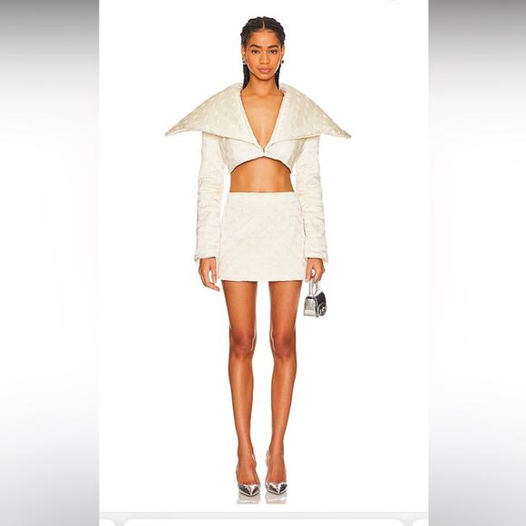 $315 Revolve Miscreants Hayle Mini Skirt in Ivory NEW Size 8 - Picture 3 of 11